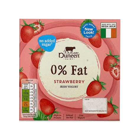 fat strawberry irish yogurt  duneen dairy aldiie