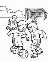 Coloring Playing Play Kids Soccer Drawing Pages School Children Yard Clipart Group Doh Getdrawings Football Sports Color sketch template