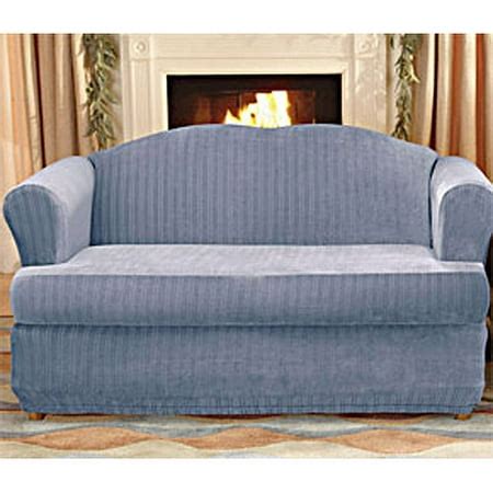 fit stretch pinstripe  piece  cushion sofa slipcover walmartcom
