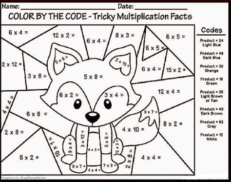 math multiplication coloring worksheets gif