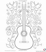 Coloring Pages Hipster Guitar Kids Printable sketch template
