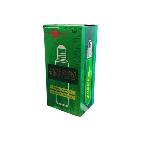 Eagle Brand Medicated Green Oil Dầu Gió Xanh Con ó Roll On 12 Bottle