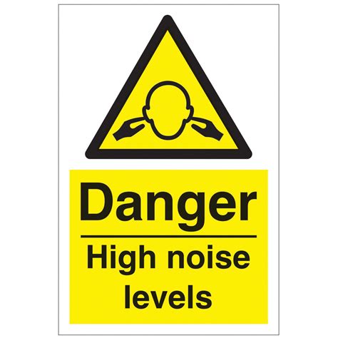 danger high noise levels safety sign ebay