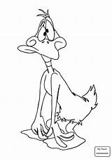 Duck Daffy Coloring Pages Confused Printable Bunny Bugs Color Looney Tunes Cartoon Drawings Getcolorings Print Choose Board sketch template