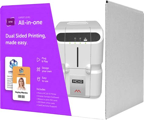 Matica Mc110 Dual Sided Id Card Printer Bundle