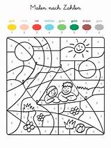 Zahlen Malen Ausmalbild Malvorlage Zwei Nummern Kindergarten Lernen Vorschulkinder Ostern sketch template