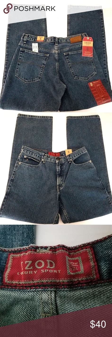 izod luxury sport jeans 30 x 32 nwt mens relaxed