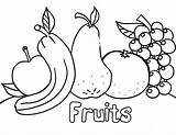 Coloring Fruit Pages Vegetables Fresh Fruits Colouring Printable Kids Activities Print sketch template