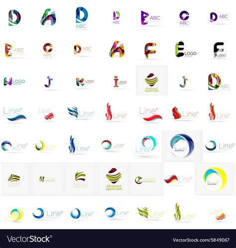 large corporate company logo collection universal vector image