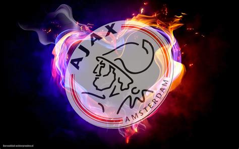 voetbalclub ajax wallpaper met vuur achtergronden