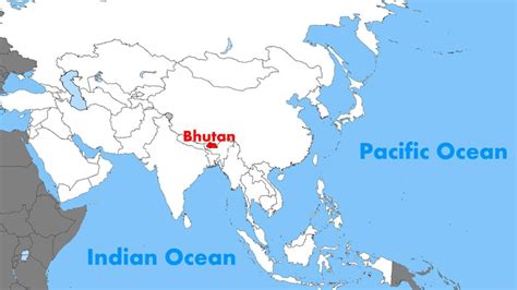 bhutan located   map