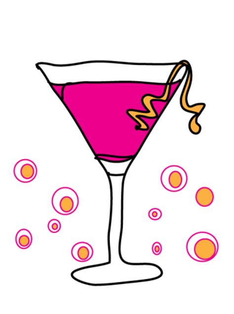 b day party pink martini clipart meylah