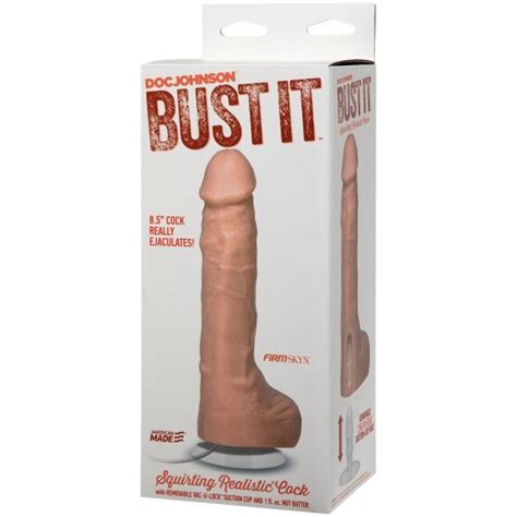 bust it squirting realistic cock with removable vac u lock suction cup