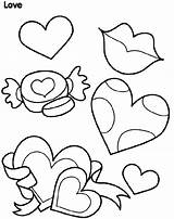 Coloring Kisses Pages Crayola Hearts Para Sheets Valentine sketch template