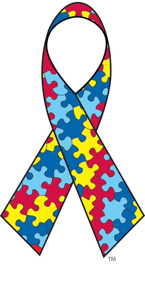 autism awareness ribbon vector clipart