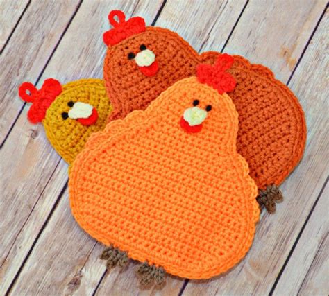 image  crochet chicken potholder pattern vanessaharding