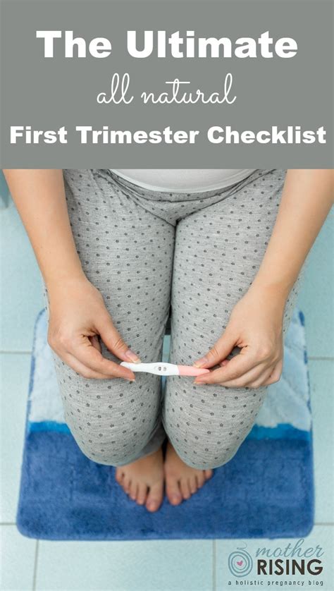 the ultimate all natural first trimester checklist