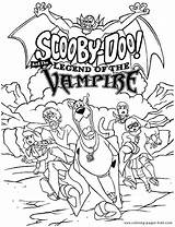 Scooby Doo Pages Coloring Color Cartoon Printable Sheets Kids Halloween Back Vampire Print sketch template