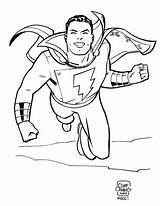Shazam Coloring Pages Para Printable Colorear Dibujos Cliff Superheroes Sketch Chiang Colores Template Marvel sketch template