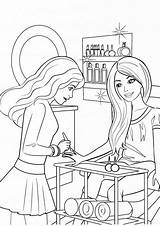 Barbie Coloring Pages Manicure sketch template