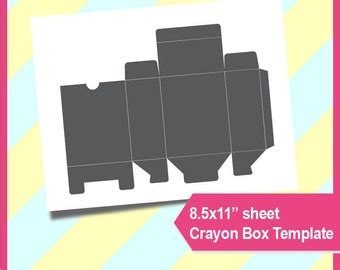 crayon box template etsy