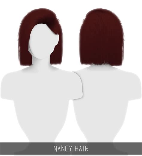 simpliciaty nancy hair sims  hairs