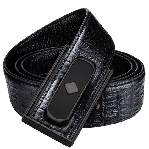 dibangu brand mens belt black leather belts  men automatic buckle