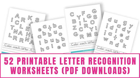 printable alphabet recognition worksheets  youre