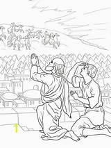 Coloring Elisha Widow Pages Bible Story Helps Elijah Fiery Army Divyajanani sketch template