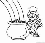 Pot Gold Rainbow Printable Coloring4free Coloring Pages Related Posts Leprechaun sketch template