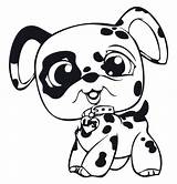 Coloring Lps Pages Pet Shop Littlest Dalmatian Printable Scribblefun sketch template