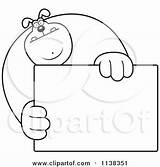 Outlined Buff Holding Dog Sign Clipart Cartoon Thoman Cory Coloring Vector 2021 sketch template