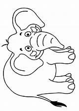 Colorare Disegni Elefanti Pianetabambini Elefante Altri Versione Singolarmente sketch template