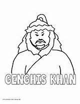 Genghis Colouring sketch template