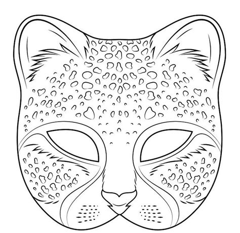 cat mask coloring pages   coloring mask printable animal masks