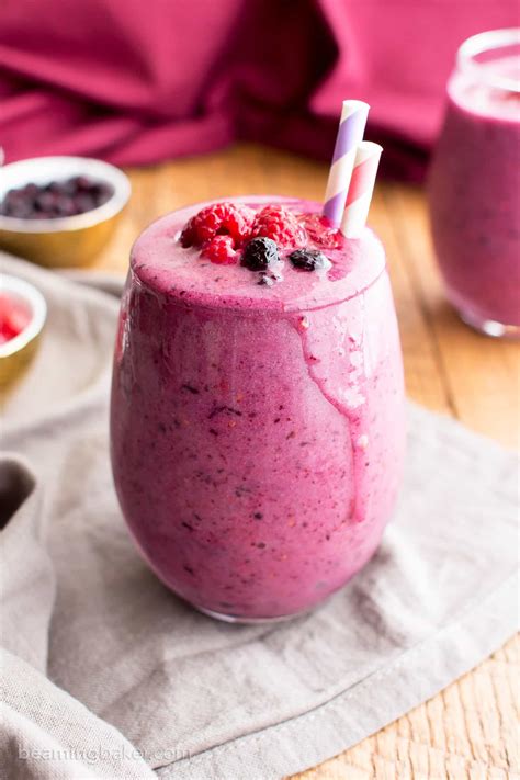 triple berry smoothie  ingredient paleo vegan gluten  dairy
