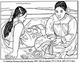 Gauguin Paul Coloring Pages Google sketch template