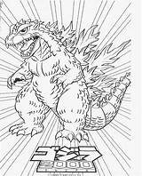 Godzilla Coloring Pages Print Monster Visit Color sketch template