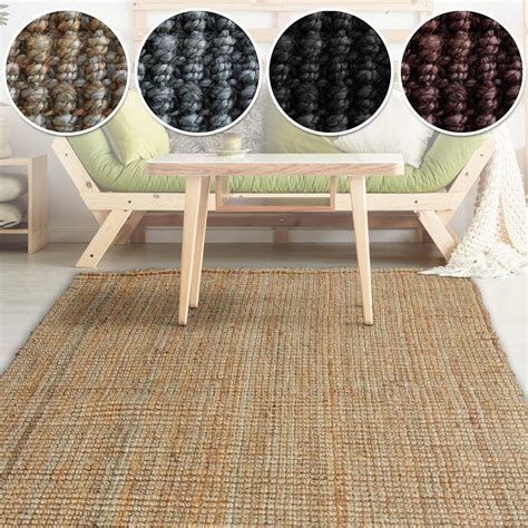 tapis jute tapis de salon moderne tapis fibre naturelle en jute tapis tisse pour cuisine