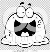 Grinning Blob Pudgy Outlined Coloring Clipart Vector Cartoon Cory Thoman sketch template
