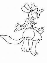 Lucario Pokemon Coloring Pages Mega Riolu Printable Colouring Color Print Kids Getdrawings Getcolorings Comments sketch template