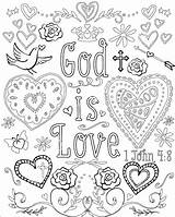 Coloring Pages Religious Printable Christian Valentine Color Getcolorings sketch template
