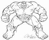Hulk Avengers sketch template