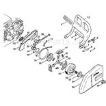 stihl ms  chainsaw msc   parts diagram engine housing