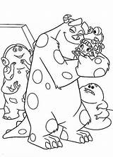Inc Coloring Monsters Boo Sulley Hugging Pages Monster Kids Colouring Kidsplaycolor Da Choose Board sketch template