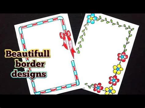 decorate chart paper borderssimple border designs  draw