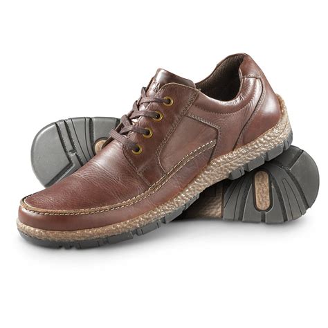 guide gear mens leather casual oxford moc toe shoes  casual
