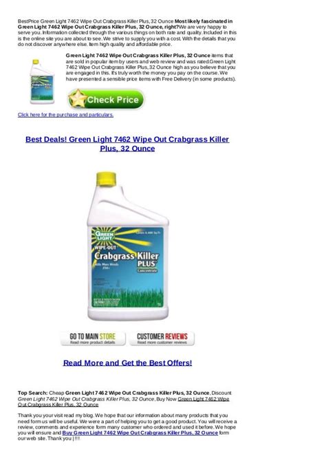 price green light  wipe  crabgrass killer   ounce