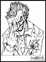 Joker Coloringhome Getcolorings Colorin sketch template