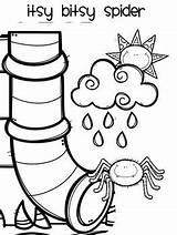 Bitsy Itsy Incy Wincy Rhyme Waterspout Rhymes sketch template